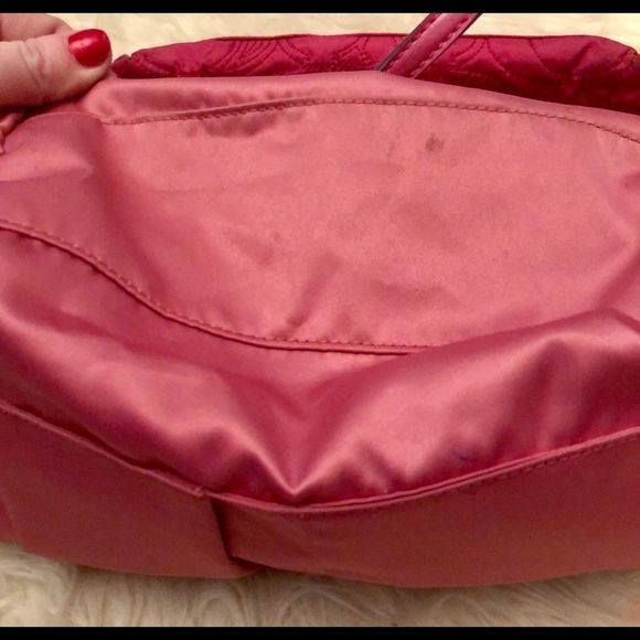 Coach Raspberry Quilted Logo Small Nylon Tote - Picture 8 of 8